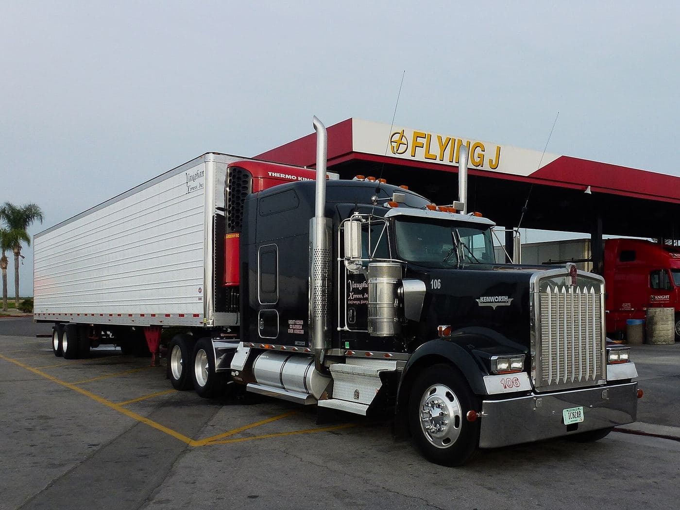 Kenworth truck at a Bakersfield truck stop